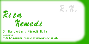 rita nemedi business card